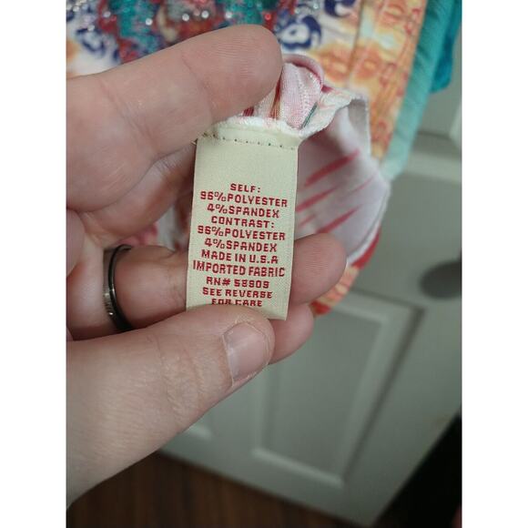 Reba Woman L Cape Blouse Pullover Art To Wear Multi Rhinestone Burnout Pullover - Picture 7 of 9